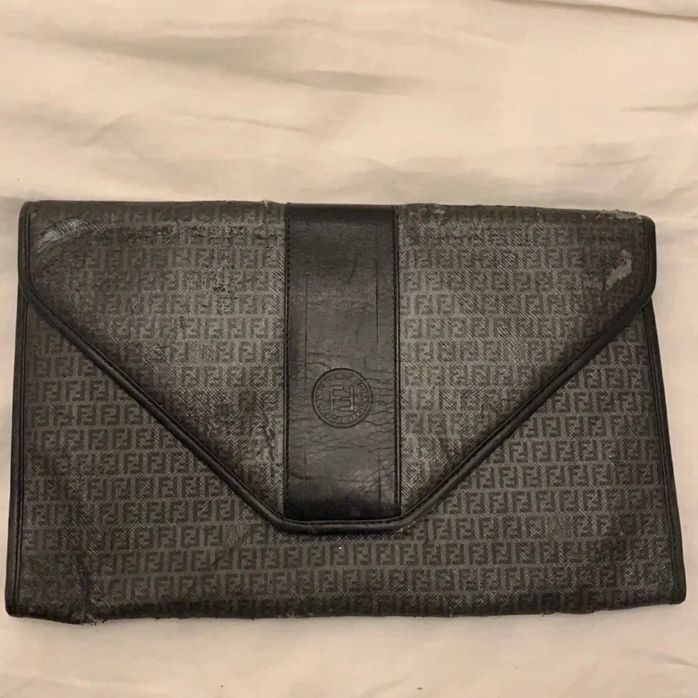 Fendi Black vintage Clutch and Crossbody Bag - Picture 2 of 13